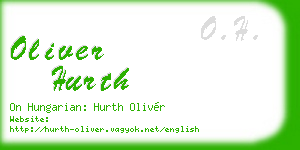 oliver hurth business card